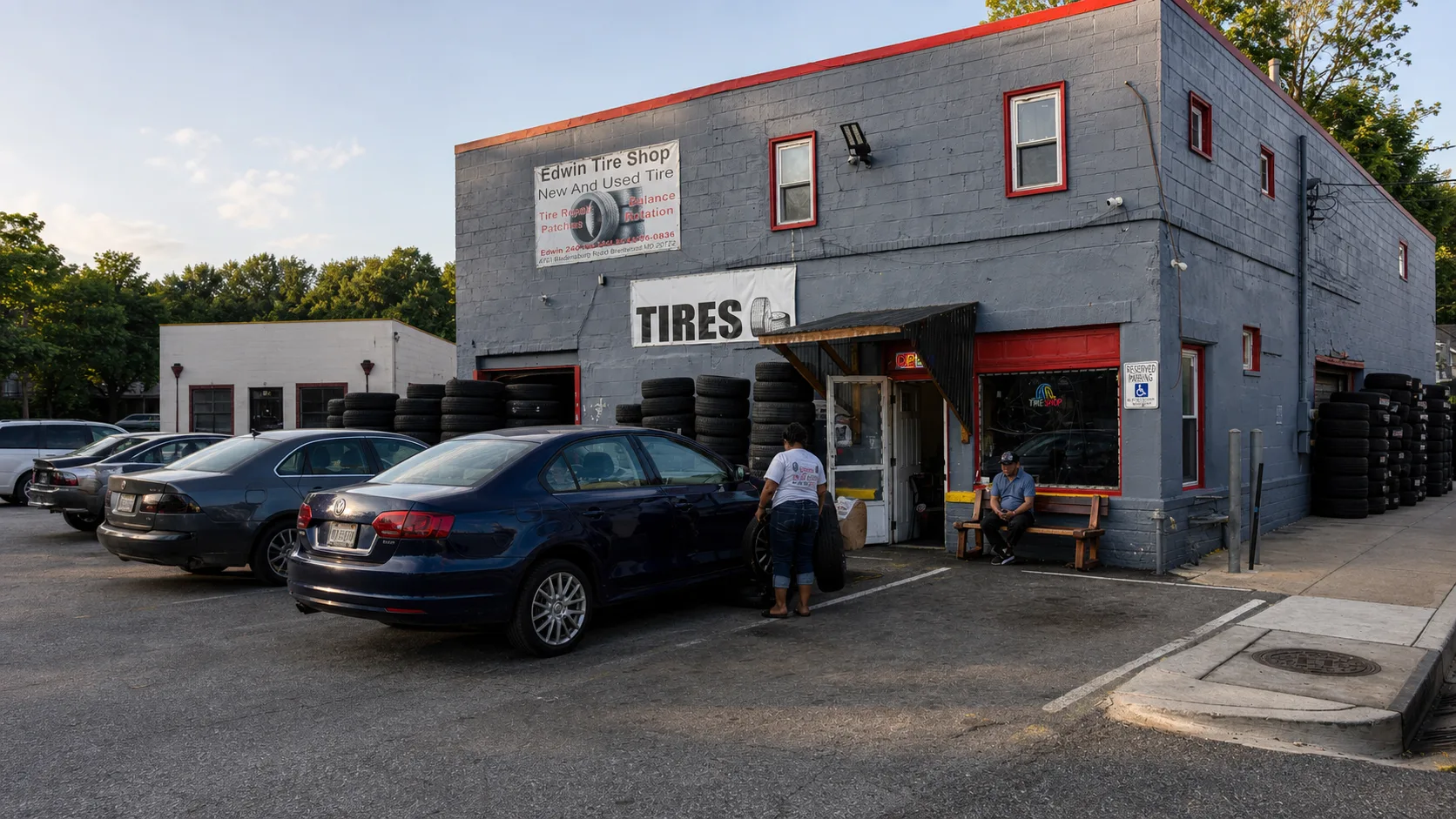 Edwin Tire Shop storefront in Brentwood MD